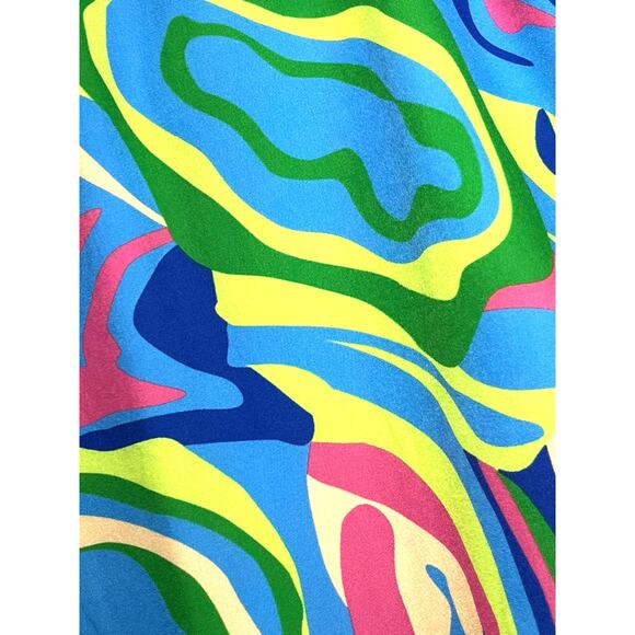 New SHEIN Privé Allover Print Keyhole Neck Blouse XL Top - Picture 9 of 9